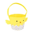 Húsvéti dekoráció csibe kosár 18x16 cm sárga CMK-7831