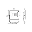 Kanlux ACETE LED reflektor 10W  860lm/ 1080lm/ 970lm CCT szürke IP65 38490