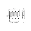 Kanlux ACETE LED reflektor 20W CCT szürke IP65 38491