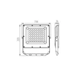 Kanlux ACETE LED reflektor 50W CCT szürke IP65 38493