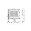 Kanlux ACETE LED reflektor mozgásérzékelős 100W CCT szürke GR IP44 38499