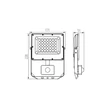 Kanlux ACETE LED reflektor mozgásérzékelős 30W 2400/3240/2910 Lm CCT szürke IP44 38497