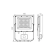 Kanlux ACETE LED reflektor mozgásérzékelős 50W CCT szürke IP44 38498
