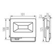 Kanlux ANTEM LED reflektor fekete 10W-NW B 800lm 4000K IP65 33200