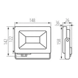 Kanlux ANTEM LED reflektor fekete 30W-NW B 2400lm 4000K IP65 33202