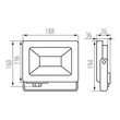 Kanlux ANTEM LED reflektor fekete 50W-NW B 4000lm 4000K IP65 33203