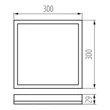 Kanlux Azpo LED mennyezeti lámpa négyzet fehér 17,5W 1750lm 4000K IP54 31508