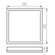 Kanlux Azpo LED mennyezeti lámpa négyzet fehér 22W 2350lm 4000K IP54 31510