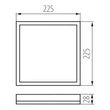 Kanlux Azpo LED mennyezeti lámpa négyzet fekete 12,3W 1130lm 4000K IP54 31507