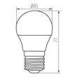 Kanlux BILO LED izzó E27 4,9W 470lm E27 4000K G45 23418