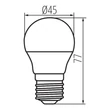 Kanlux BILO LED izzó E27 6,5W 806lm 3000K G45 26769