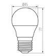 Kanlux BILO LED izzó E27 6,5W 806lm 4000K G45 26768