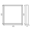 Kanlux BLINGO NT falon kívüli LED panel 34W 4080lm 4000K 60x60 cm IP20 37275