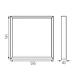 Kanlux falon kívüli LED panel 60x60 cm 34W 4080lm 4000K IP20 BLINGO U SR 39172