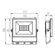 Kanlux GRUN LED reflektor fekete 20W-B 1700lm 4000K 31391