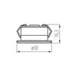 Kanlux IMBER LED dekorációs lámpa alumínium 1W 3000K 40lm 12V IP65 23522