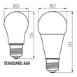 Kanlux IQ-LED izzó E27 19W 2452lm 2700K A67 33746