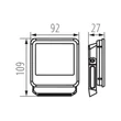 Kanlux IQ LED reflektor 10W 1200lm 4000K fekete IP65 33880