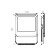 Kanlux IQ LED reflektor 50W 6000lm 4000K fekete IP65 33883