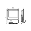 Kanlux IQ LED reflektor mozgásérzékelős 20W 2300lm 4000K fekete IP44 33886