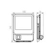 Kanlux IQ LED reflektor mozgásérzékelős 50W 6000lm 4000K fekete IP44 33888