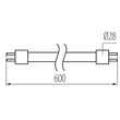 Kanlux LED fénycső T8 9W 6500K 1350lm 600mm GLASSv3 26063