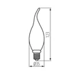 Kanlux LED filament izzó gyertya E14 2,5W 1800K 135lm C35 láng XLED 29641