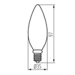 Kanlux LED filament izzó gyertya E14 4,5W 2700K 470lm C35 XLED 29618