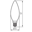 Kanlux LED filament izzó gyertya E14 2,5W 2700K 250lm C35 XLED 29617