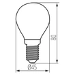 Kanlux LED filament izzó kisgömb E14 6W 2700K 806lm G45 XLED 35276