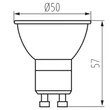 Kanlux dimmelhető LED izzó 7W GU10 495lm 4000K IQ-LED DIM 35247
