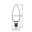 Kanlux LED izzó gyertya E14 5,9W 6500K 806lm C35 IQ-LED 36687