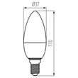 Kanlux LED izzó gyertya E14 5,5W 6500K 490lm C37 gyertya Q-LED 27296