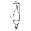 Kanlux LED izzó gyertya E14 6,5W 3000K 806lm C35 láng IDO 23439