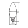 Kanlux LED izzó gyertya E14 6,5W 3000K 806lm C35 MILEDO 31309