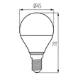 Kanlux LED izzó kisgömb E14 4,2W 2700K 470lm G45 IQ-LED L 33760