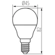 Kanlux LED izzó kisgömb E14 5,9W 2700K 806lm G45 IQ-LED 36694