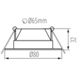 Kanlux LED lámpatest fix 4,8W 420lm 4000K fekete FIZU 38261