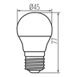 Kanlux IQ-LED izzó E27 5,9W 806lm 4000K G45 36698