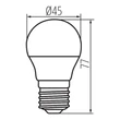 Kanlux MILEDO LED izzó E27 6,5W 806lm 3000K G45 31315