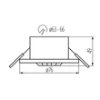Kanlux PIR infavörös mozgásérzékelő süllyesztett mennyezeti fekete 360° IP65/20 MERGE-WT 37371