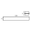 Kanlux por és páramentes LED armatúra 38W 4000K 120 cm IP66 MAH PRO Y 38142