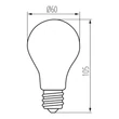 Kanlux XLED filament izzó E27 7W 810lm 2700K A60 29601