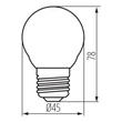 Kanlux XLED izzó E27 4,5W 470lm 2700K G45 29630