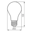 Kanlux XLEDIM filament izzó E27 11W 1521lm 2700K A60 37240