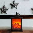 Karácsonyi LED dekor kandalló elemes 12x12x18,5 cm 58044