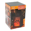 Karácsonyi LED dekor kandalló elemes 12x12x18,5 cm 58044