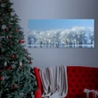Karácsonyi LED-es fali hangulatkép téli táj 70x30 cm 58480A