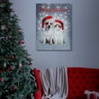Karácsonyi LED-es hangulatkép fali akasztóval 30x40x1,5 cm 58452