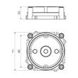 Kopos Kolin betondoboz tető 71x71x23 mm